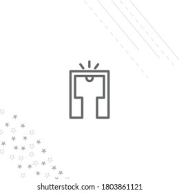 security gate isolated line icon for web and mobile