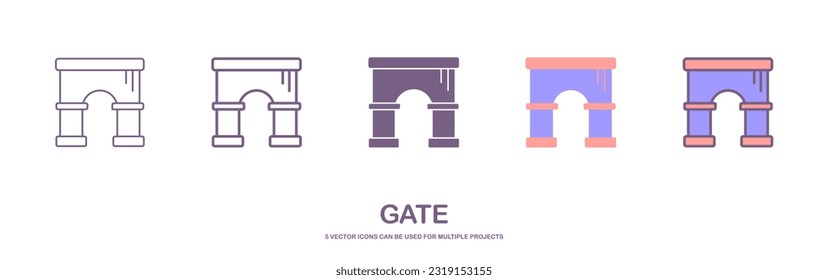 Security Gate vector icon. Access door vector icon. linear style sign for mobile concept and web design. Symbol, logo illustration. isolated on white background.