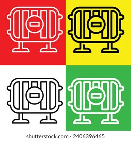 Security or Gate Security Vector Icon, Lineal style icon, from Work in Progress icons collection, isolated on Red, Yellow, White and Green Background.