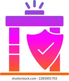 Security Glyph Gradient Vector Icon Design