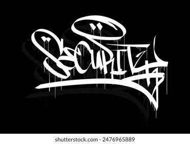 SICHERHEIT Graffiti Tag Stil Design
