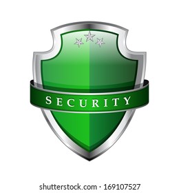 Security Green Vector Shield Icon