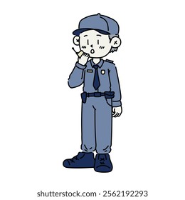 Security Guard Character Illustration - 02