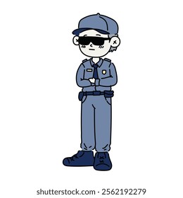 Security Guard Character Illustration - 04