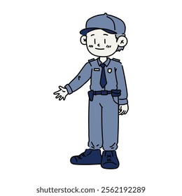 Security Guard Character Illustration - 05