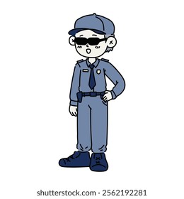 Security Guard Character Illustration - 06