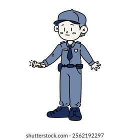 Security Guard Character Illustration - 07