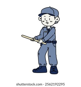 Security Guard Character Illustration - 08