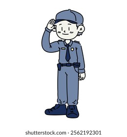 Security Guard Character Illustration - 09