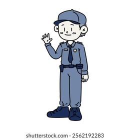 Security Guard Character Illustration - 12