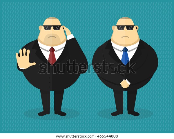 Security Guard Character Vector Flat Illustration Stock Vector (Royalty ...