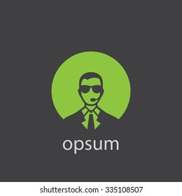 security guard cut identity template icon design element