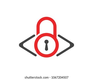 Security guard eye logo design vector shield template
