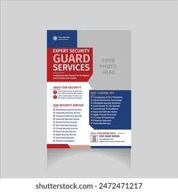 security guard flyer presentation layout 
