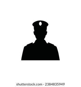 Security Guard Icon on White Background - Simple Vector Illustration