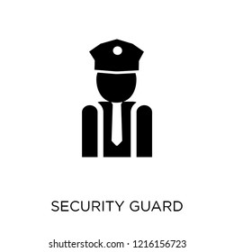 Security guard icon. Security guard symbol design from Museum collection. Simple element vector illustration on white background.