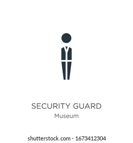 Security guard icon vector. Trendy flat security guard icon from museum collection isolated on white background. Vector illustration can be used for web and mobile graphic design, logo, eps10