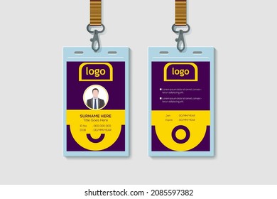 Security Guard ID Card Template. Creative and modern Identity card Design. Vector Illustration