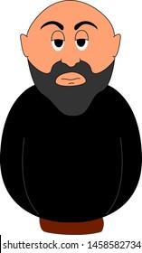Protector de seguridad, ilustración, vector sobre fondo blanco.