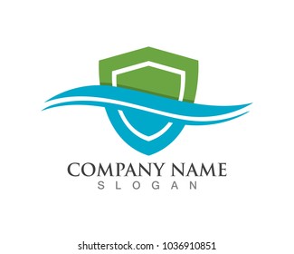 Security guard logo design vector shield template