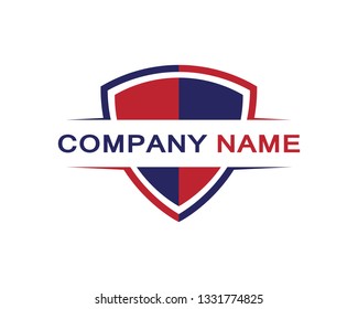 Security guard logo design vector shield template