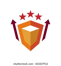 Security Guard logo design vector. Shield, Protection, Key, Look