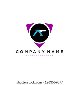 AT Security Guard Logo Icon template - Vector