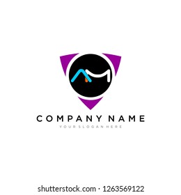 AM Security Guard Logo Icon template - Vector