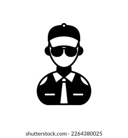 Security Guard Male icon in vector. Logotype