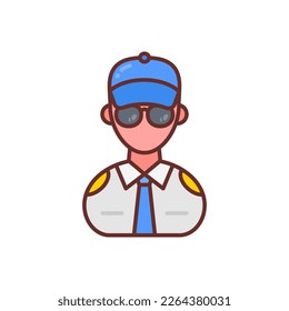 Security Guard Male icon in vector. Logotype