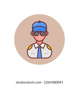 Security Guard Male icon in vector. Logotype