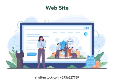 Security guard online service or platform. Surveillance and ptrotection