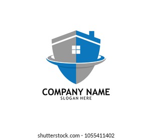 security guard shield online technology vector logo design template