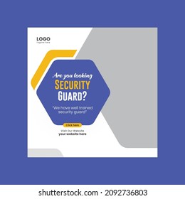 security guard social media post design