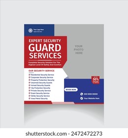 security guard, social media post layout