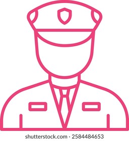 Security guard vector icon. Can be used for printing, mobile and web applications.