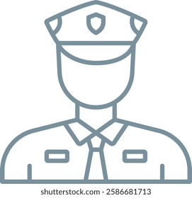 Security guard vector icon. Can be used for printing, mobile and web applications.