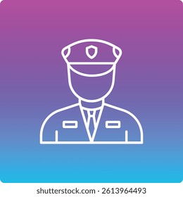 Security guard vector icon. Can be used for printing, mobile and web applications.