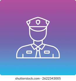 Icono de Vector de guardia de seguridad. Se puede utilizar para aplicaciones de impresión, móviles y de Web.
