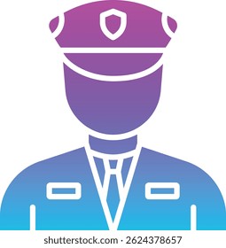 Ícone de vetor do Security guard. Pode ser usado para impressão, aplicativos móveis e da Web.