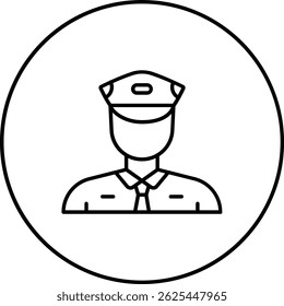 ícone de vetor do Security Guard. Pode ser usado para impressão, aplicativos móveis e da Web.