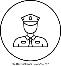 Ícone de vetor do Security guard. Pode ser usado para impressão, aplicativos móveis e da Web.