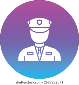 Ícone de vetor do Security guard. Pode ser usado para impressão, aplicativos móveis e da Web.