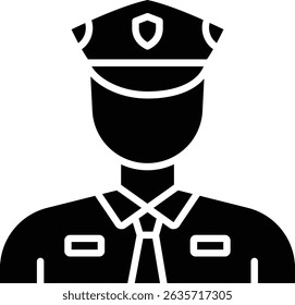 Ícone de vetor do Security guard. Pode ser usado para impressão, aplicativos móveis e da Web.