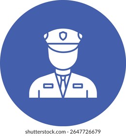 Ícone de vetor do Security guard. Pode ser usado para impressão, aplicativos móveis e da Web.