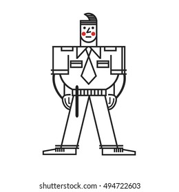 Security Guard of vector icons illustration isolated on white background
