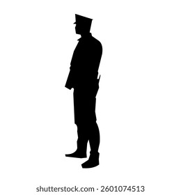 security guard vector silhouette black
