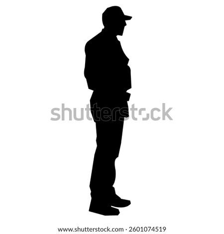 security guard vector silhouette black