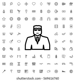 security guy icon illustration isolated vector sign symbol