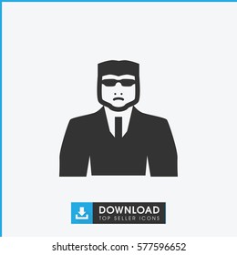 security guy icon illustration isolated vector sign symbol